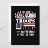 Stand Behind Our Troops Happy Veterans Day Support Dankeskarte (Vorne/Hinten)