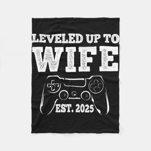 Stand bis Ehefrau 2025 Funny Just Married Gamer T Fleecedecke (Vorderseite)