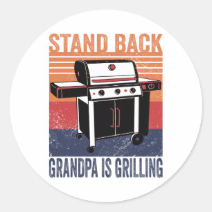 Stand Byck Grandpa Grill Grillen Grill Smoker Gr Runder Aufkleber