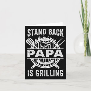 Stand Ck Papa Grillt Funny Grillen Vathday Karte