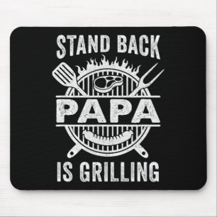 Stand Ck Papa Grilt Lustig Bbq Vatertag Mousepad