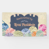 Stand der Ausstellung mit farbigen Bälle aus Garn Banner (Horizontal)