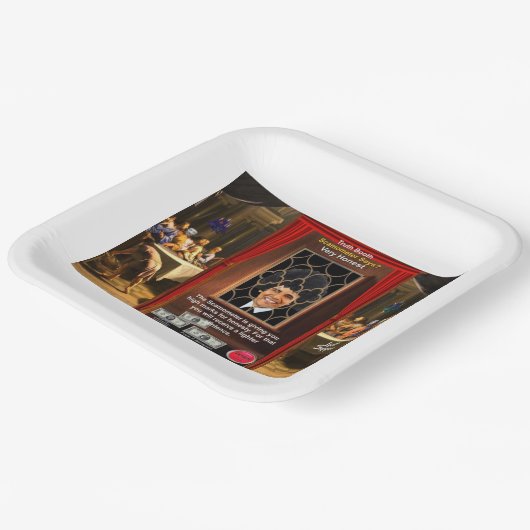 Stand der Beichte Pappteller (Gewinkelt)