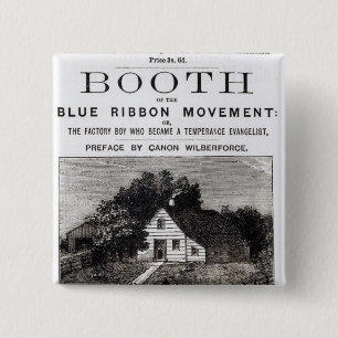Stand der blaues Band-Bewegung, 1883 Button