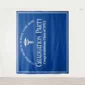 Stand der Blue Medical School Graduation Party Fot Wandteppich (Vorderseite)