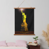 Stand der Freiheit: Die Freiheitsstatue Wandteppich Mit Holzrahmen (Schlafzimmer)