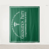 Stand der Green Medical School Graduation Party Fo Wandteppich (Vorderseite)