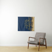 Stand der Navy Gold Glitzer Graduation Party Foto Wandteppich (Beispiel (Horizontal))