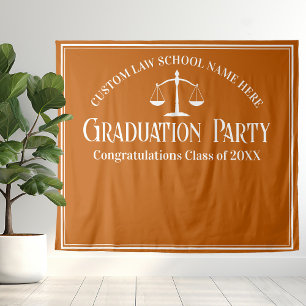 Stand der Orange Law School Graduation Party Foto Wandteppich