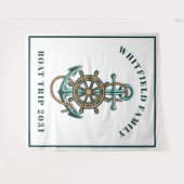 Stand der personalisierten Nautic Anchor Family Fo Wandteppich (Vorderseite (Horizontal))