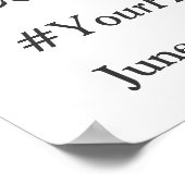 Stand der Plum Lila Floral Graduation Party Foto Poster (Ecke)