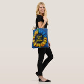 Stand der Ukraine Sonnenblumengarn Kunst Tasche (Am Model)
