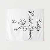 Stand des Brautparty-Fotos für personalisierte Bri Wandteppich (Vorderseite (Horizontal))