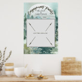 Stand des Forest Wonder Rustikal Engagement Party  Poster (Küche)