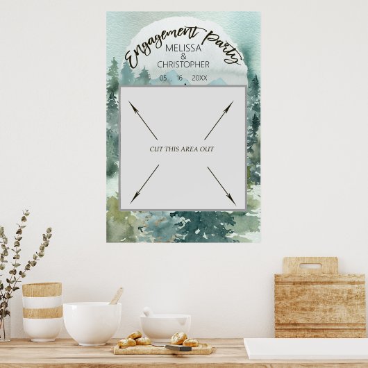 Stand des Forest Wonder Rustikal Engagement Party  Poster (Küche)