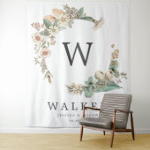 Stand des Fotos für die Vintage botanische Monogra Wandteppich (Beispiel)
