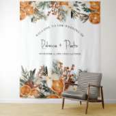 Stand des Fotos "Winter Hochzeit im Herbst Backgro Wandteppich (Beispiel)