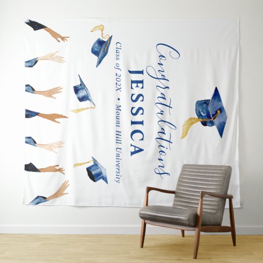 Stand des Gratulationsgraduate Backdrop Foto Wandteppich (Beispiel (Horizontal))