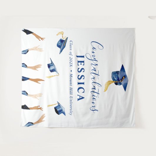 Stand des Gratulationsgraduate Backdrop Foto Wandteppich (Vorderseite (Horizontal))