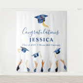 Stand des Gratulationsgraduate Backdrop Foto Wandteppich (Vorderseite)