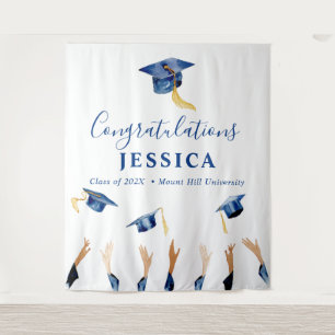 Stand des Gratulationsgraduate Backdrop Foto Wandteppich