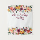 Stand des Herbst-Hochzeitsszenarios Herbst Empfang Wandteppich (Vorderseite)