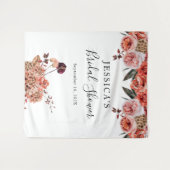 Stand des Herbstflorduschens Foto Wandteppich (Vorderseite (Horizontal))