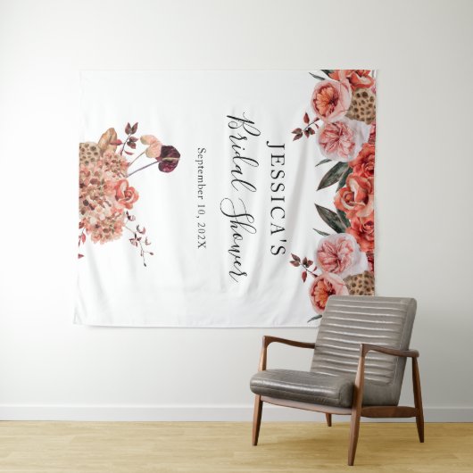 Stand des Herbstflorduschens Foto Wandteppich (Beispiel (Horizontal))