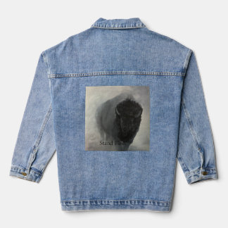 Stand Firm Bison Inspirations-Denimhemd Jeansjacke