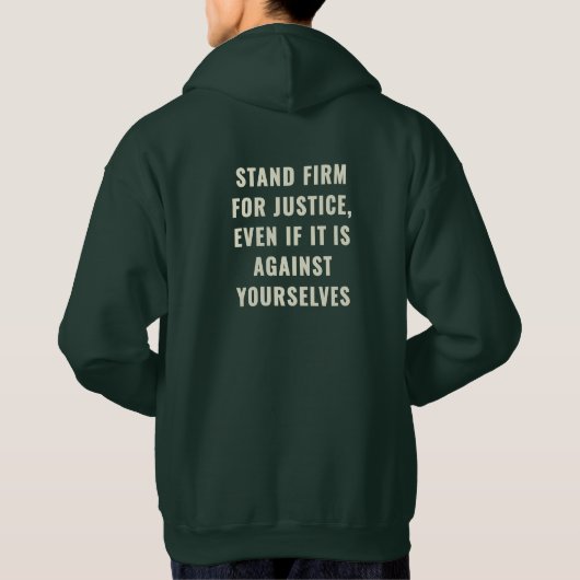Stand Firm for Justice Hoodie | Pro-Palästina (Rückseite)