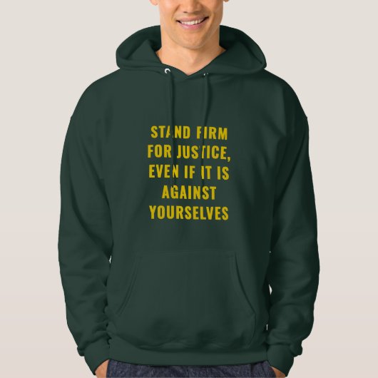 Stand Firm for Justice Hoodie | Pro-Palästina (Vorderseite)