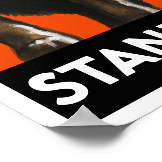 Stand Firm Lion — WW2-Propaganda Poster (Ecke)