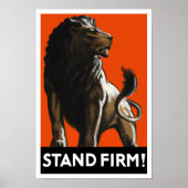Stand Firm Lion — WW2-Propaganda Poster (Vorne)