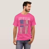 Stand Flag Kneel Cross Gott Jesus America Us Chris T-Shirt (Vorne ganz)