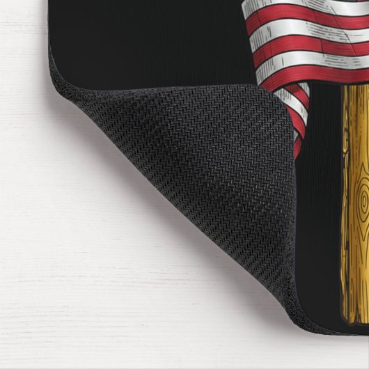 Stand For Flag Kneel For Cross Patriotic Christian Mousepad (Ecke)