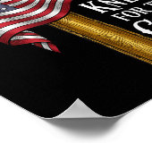 Stand For Flag Kneel For Cross Patriotic Christian Poster (Ecke)