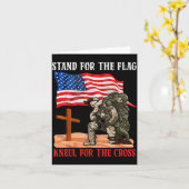 Stand For The Flag Kneel For The Cross Patriotic C Karte (Gelbe Blume)