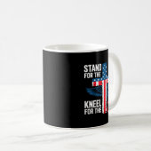 Stand For The Flag, Kneel For The Cross Patriotic Kaffeetasse (VorderseiteRechts)