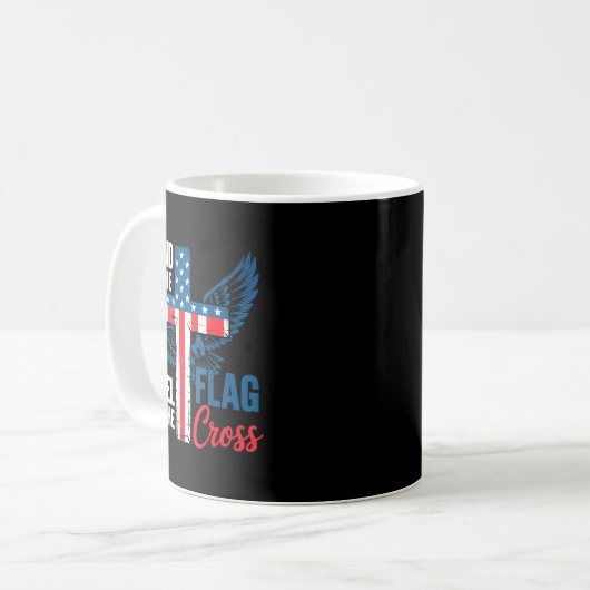 Stand For The Flag, Kneel For The Cross Patriotic Kaffeetasse (Vorderseite Links)