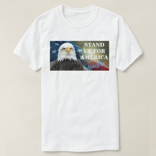 STAND FÜR AMERIKA #VoteBlue T-Shirt (Design vorne)