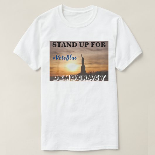 STAND FÜR DEMOKRATIE #VoteBlue-T - Shirt (Design vorne)
