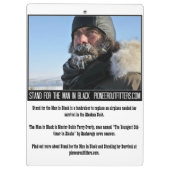 Stand für den Mann im Schwarzen Klemmbrett (Rückseite)