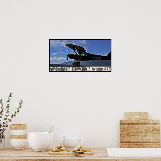 Stand für den Mann in schwarzem Poster (Küche)