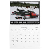 Stand für den Mann in Schwarzes Druckkalender Kalender (Feb 2027)