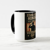 Stand für Ehre - Veteranen Day Tribute Design Tasse (Vorderseite Links)