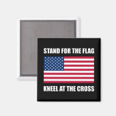 Stand für Fahne-Knie über Kreuz Magnet (Vorderseite/Rückseite)