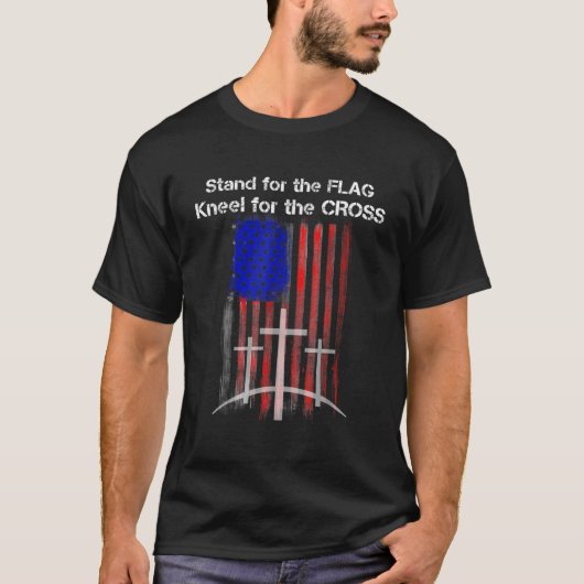 Stand für FLAG Kneel für das CROSS Shirt Ameri (Vorderseite)