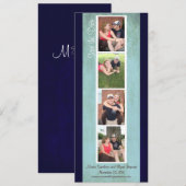 Stand für kreatives Foto Save the Date (Sky Blue) (Vorne/Hinten)