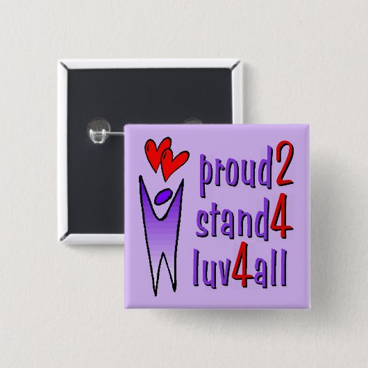 Stand für Liebe-Knopf - Lavendel Button (Vorne & Hinten)