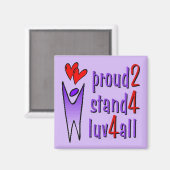 Stand für Liebe Magnet - Lavendel (Vorderseite/Rückseite)